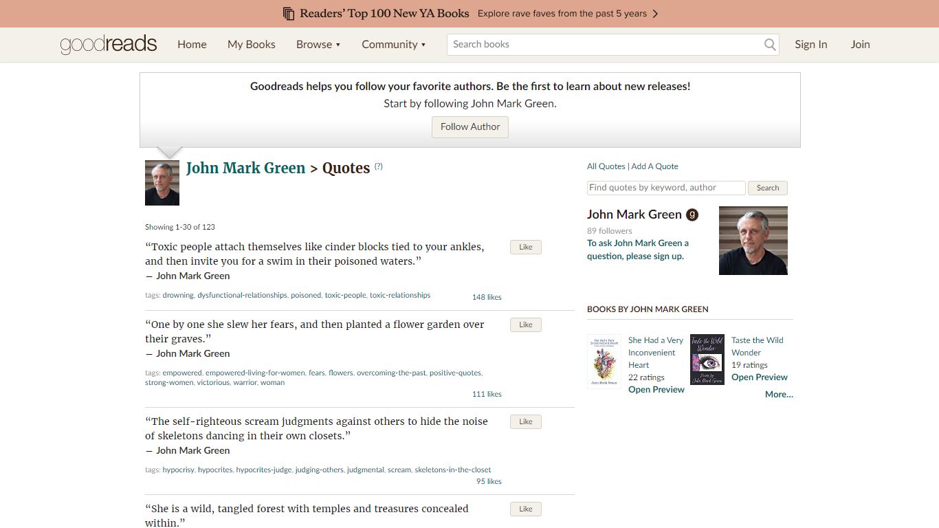 John Mark Green Quotes (Author of She Had a Very ... - Goodreads