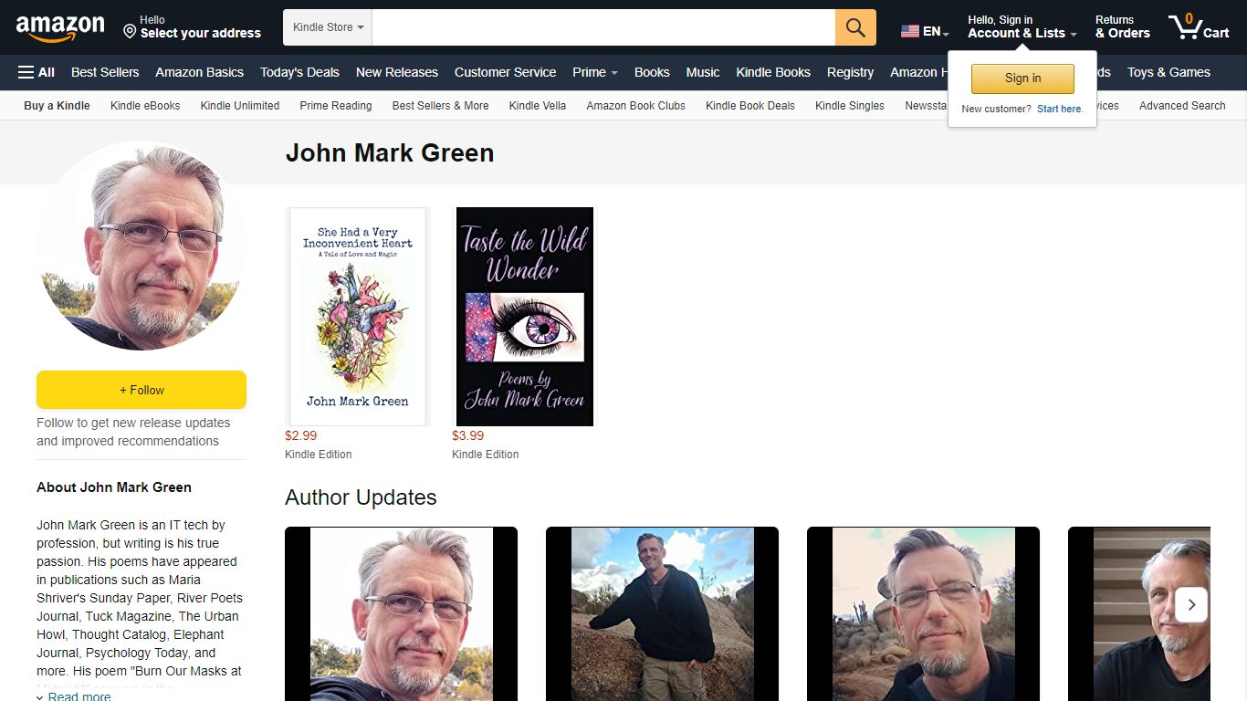 About John Mark Green - amazon.com